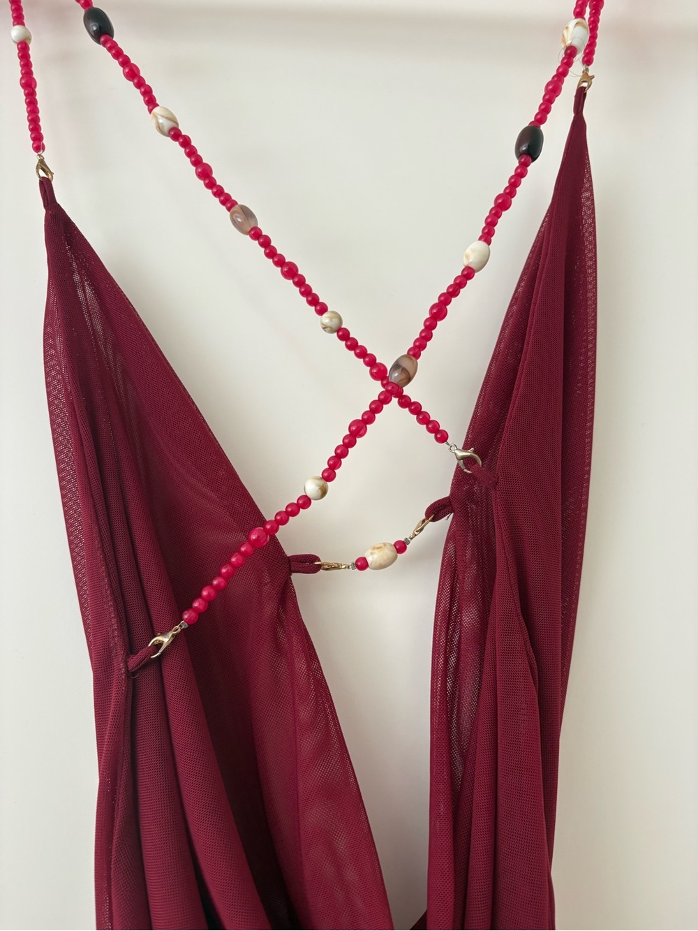 Edikted Beaded Cowl Neck Backless Mini Dress - Picture 7 of 7